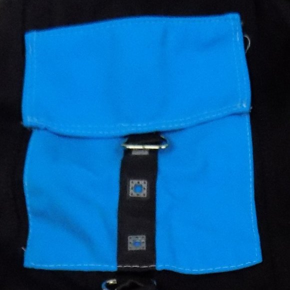 Unbranded Punk Black Cargo Pocketed Shorts With Side Straps Size Large Childrens - Picture 7 of 8